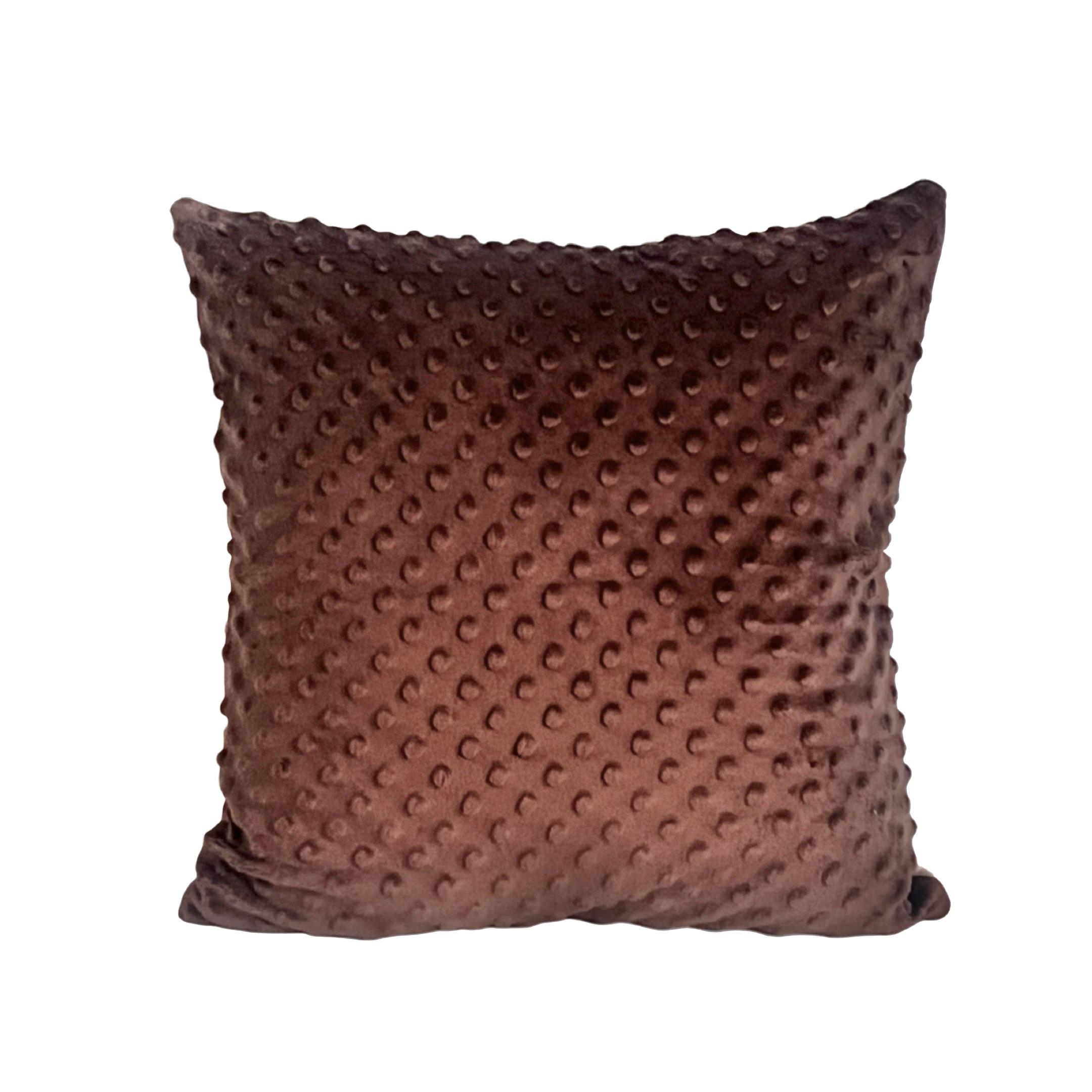 Подушка плюшевая декоративная MinkyHome 40х40 см Коричневый (3043)