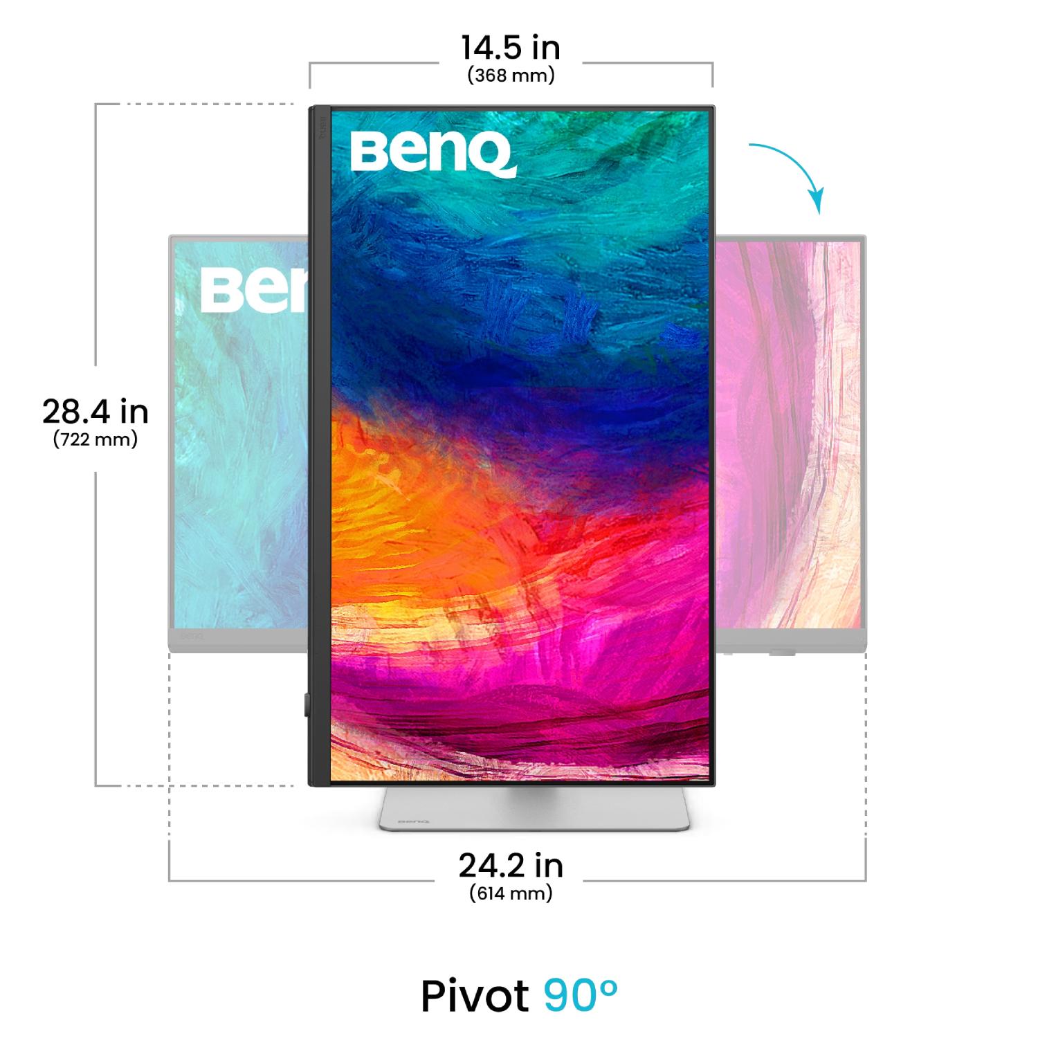 Монитор BenQ PD2730S 27" IPS 5K HDMI DP Type-C USB-hub HAS Pivot колонки White (9H.LN7LA.TBE) - фото 5 Монитор BenQ PD2730S 27" IPS 5K HDMI DP Type-C USB-hub HAS Pivot колонки White (9H.LN7LA.TBE) - фото 5