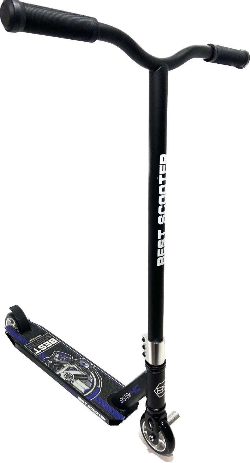 Самокат трюковый Best Scooter HIC-система PU d 10 см Черный/Серый (BS-18109)