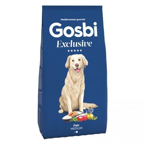 Корм сухий для дорослих собак середніх та великих порід Gosbi Exclusive Fish Medium 1167 з рибою 12 кг (10822)