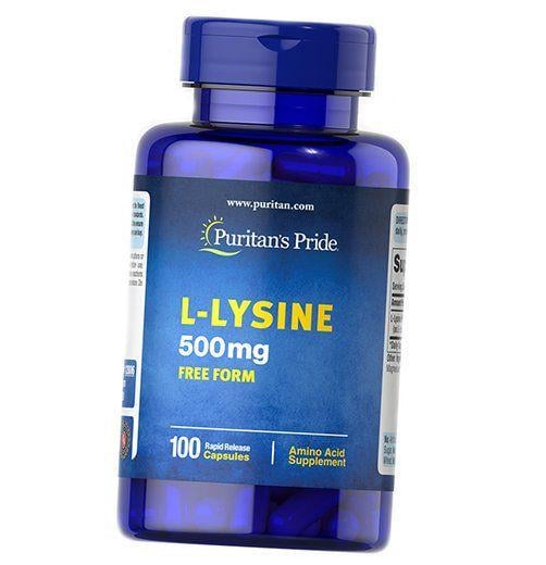 Лизин L-Lysine 500 Puritan's Pride 100 капс. (27367008)