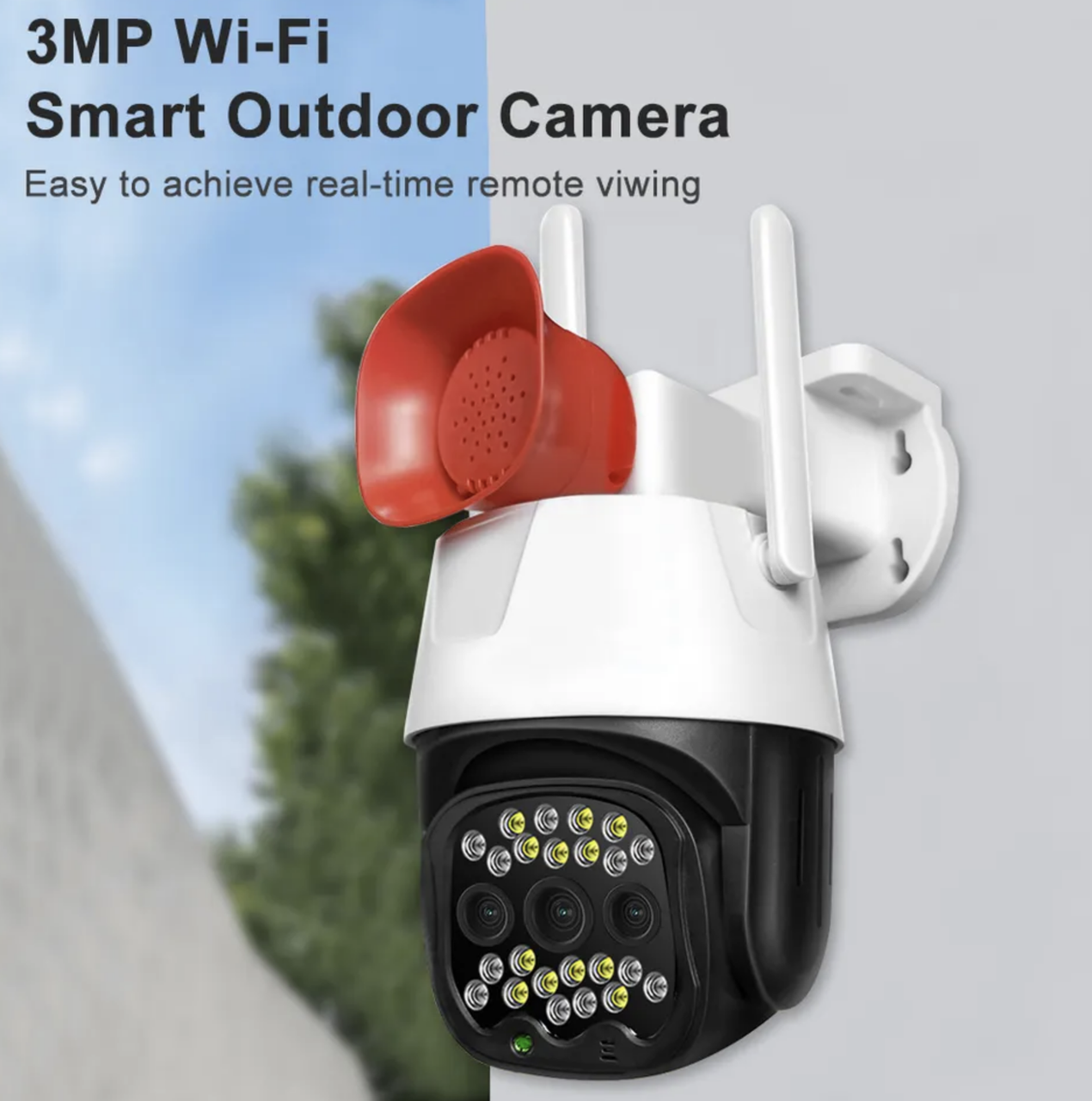 Камера IP вулична 3МП Wi-Fi Verto VRT-C007X-H FHD 3MP Outdoor WiFi PTZ 1920x1080 поворотна (1853263068) - фото 2