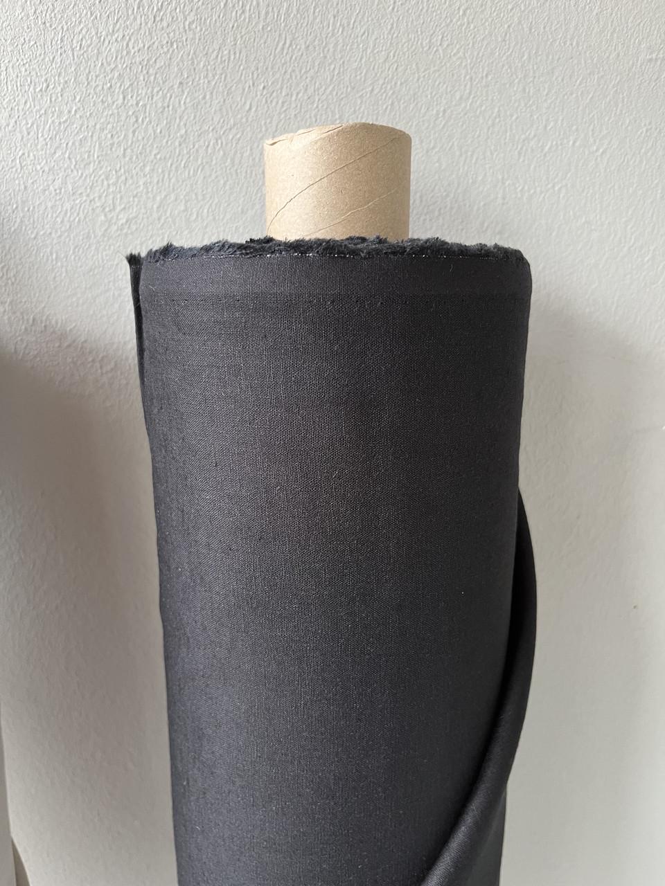 Ткань LINEN PLUS 56% лен 44% вискоза 143 см 147 Черный - фото 1