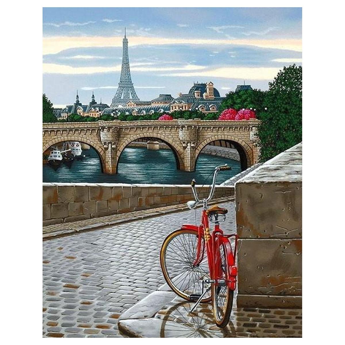 Алмазна мозаїка Santi На березі Сени 30х40 см (954073)