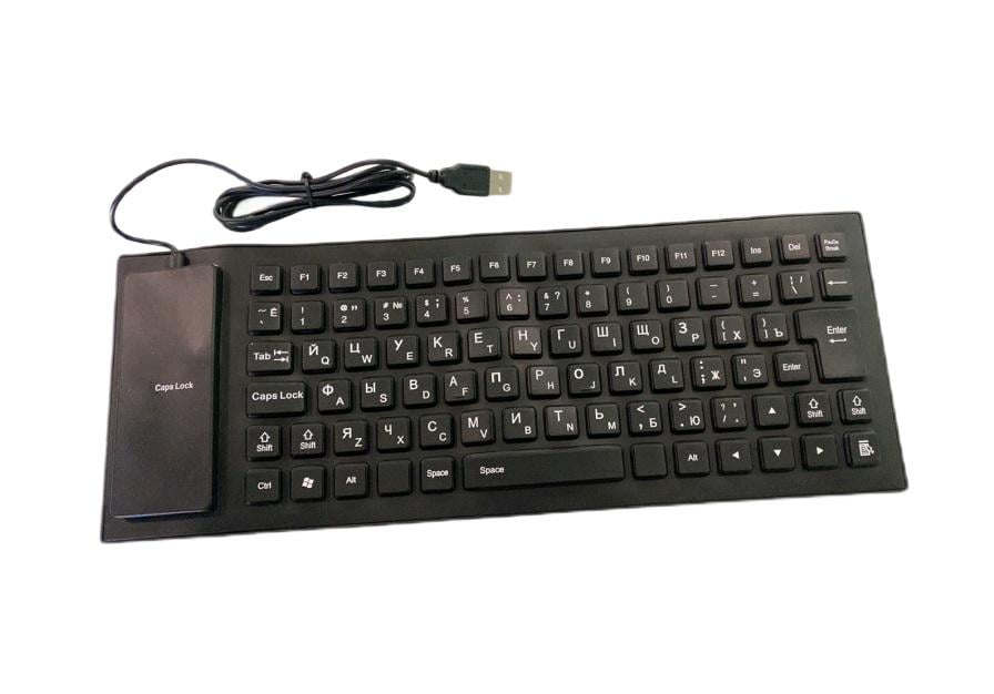 Клавиатура резиновая Usb Flexible Keyboard Черный (000020128)