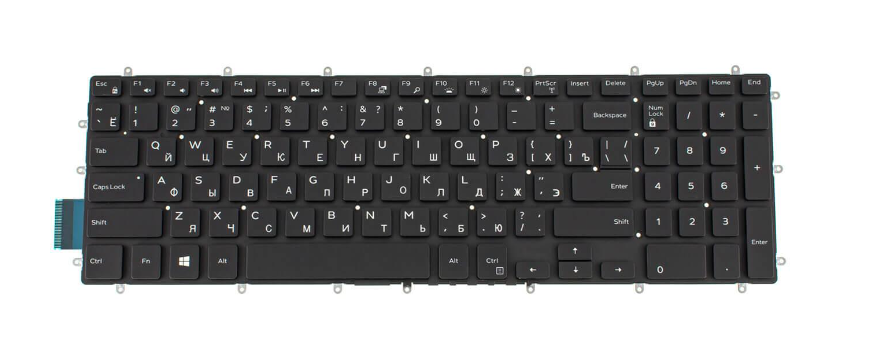 Клавиатура для ноутбука Inspiron 3595 с подсветкой клавиш (0KX8XW)