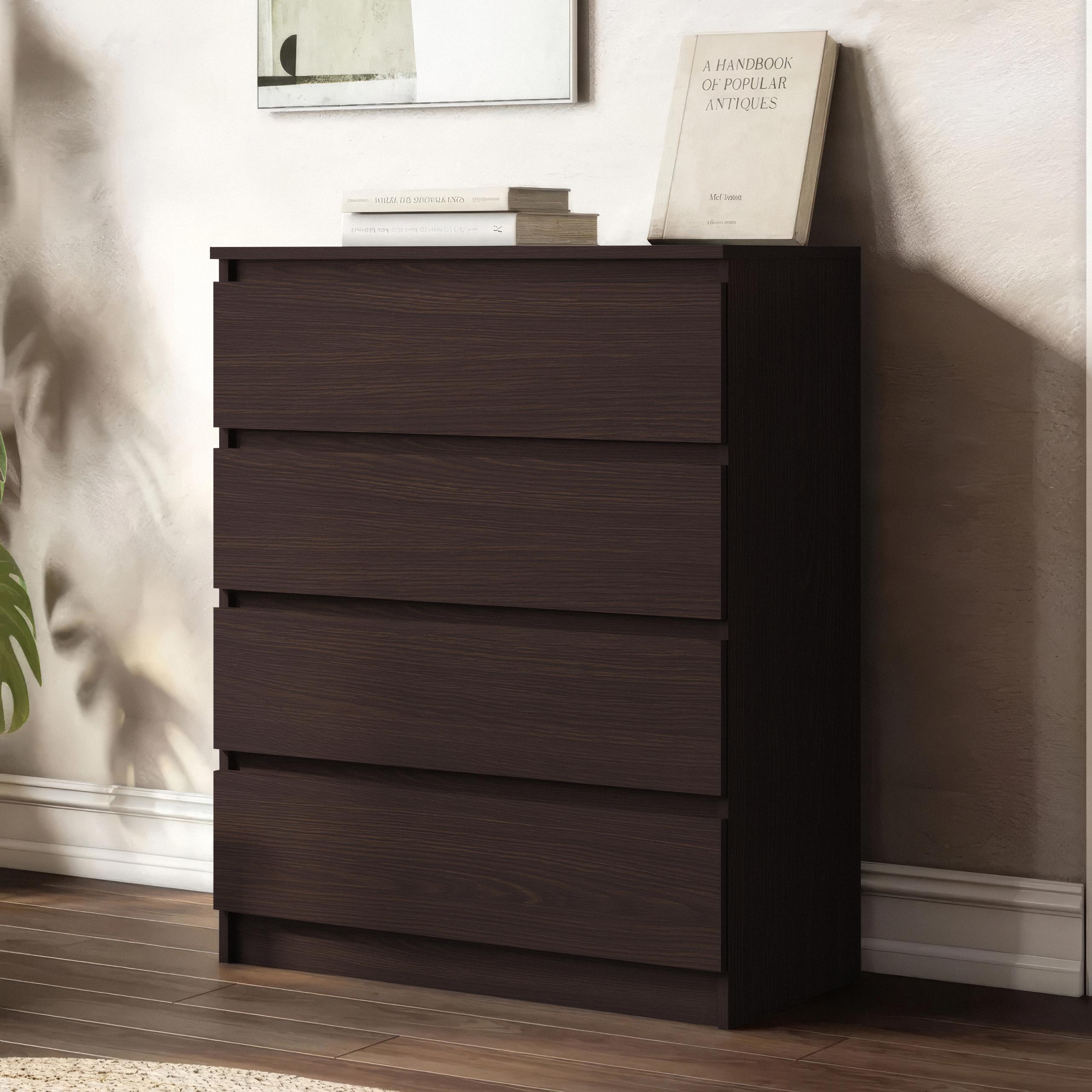 Комод на 4 шухляди без ручок FT-215 800x400x1000 мм Венге Магія