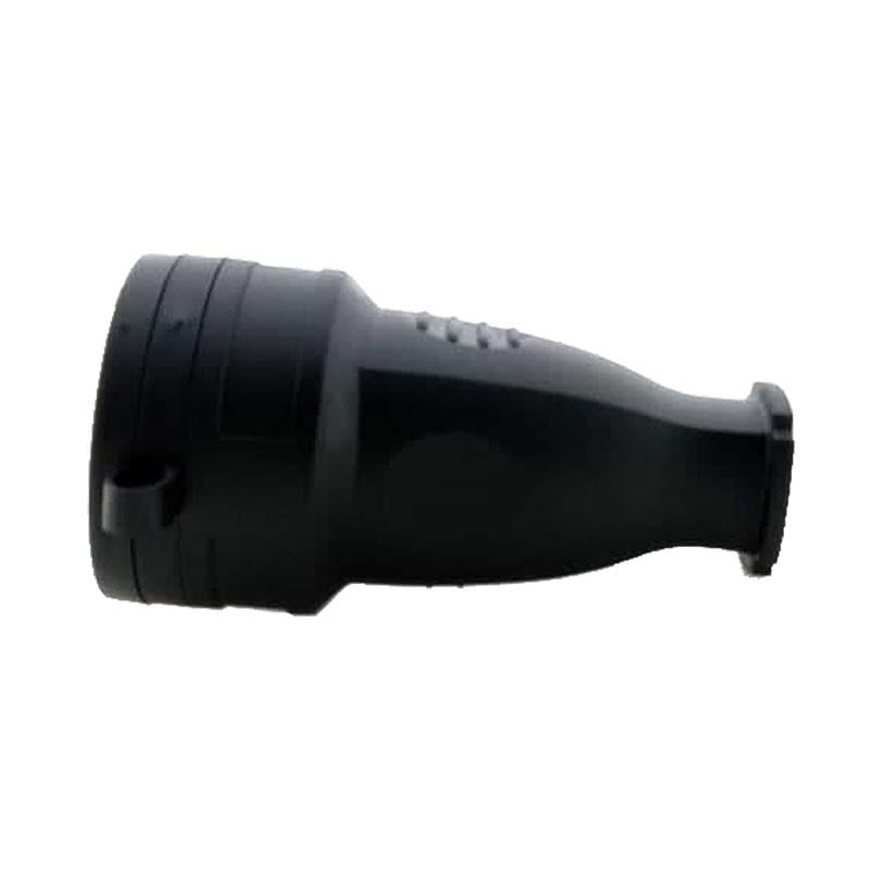 Гніздо із заземленням з кришкою каучук Чорний (EH-RB-NC) - фото 2