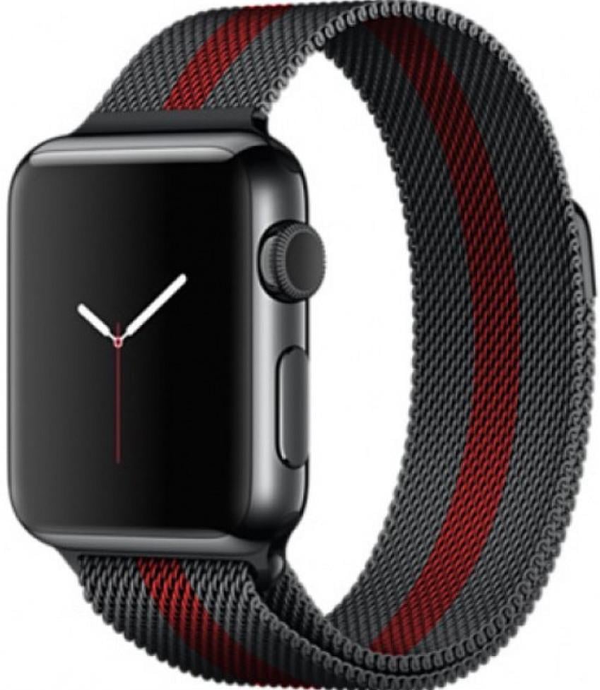 Металевий ремінець Apple Milanese Loop for Apple Watch 42/44/45/49 mm, Black/Red