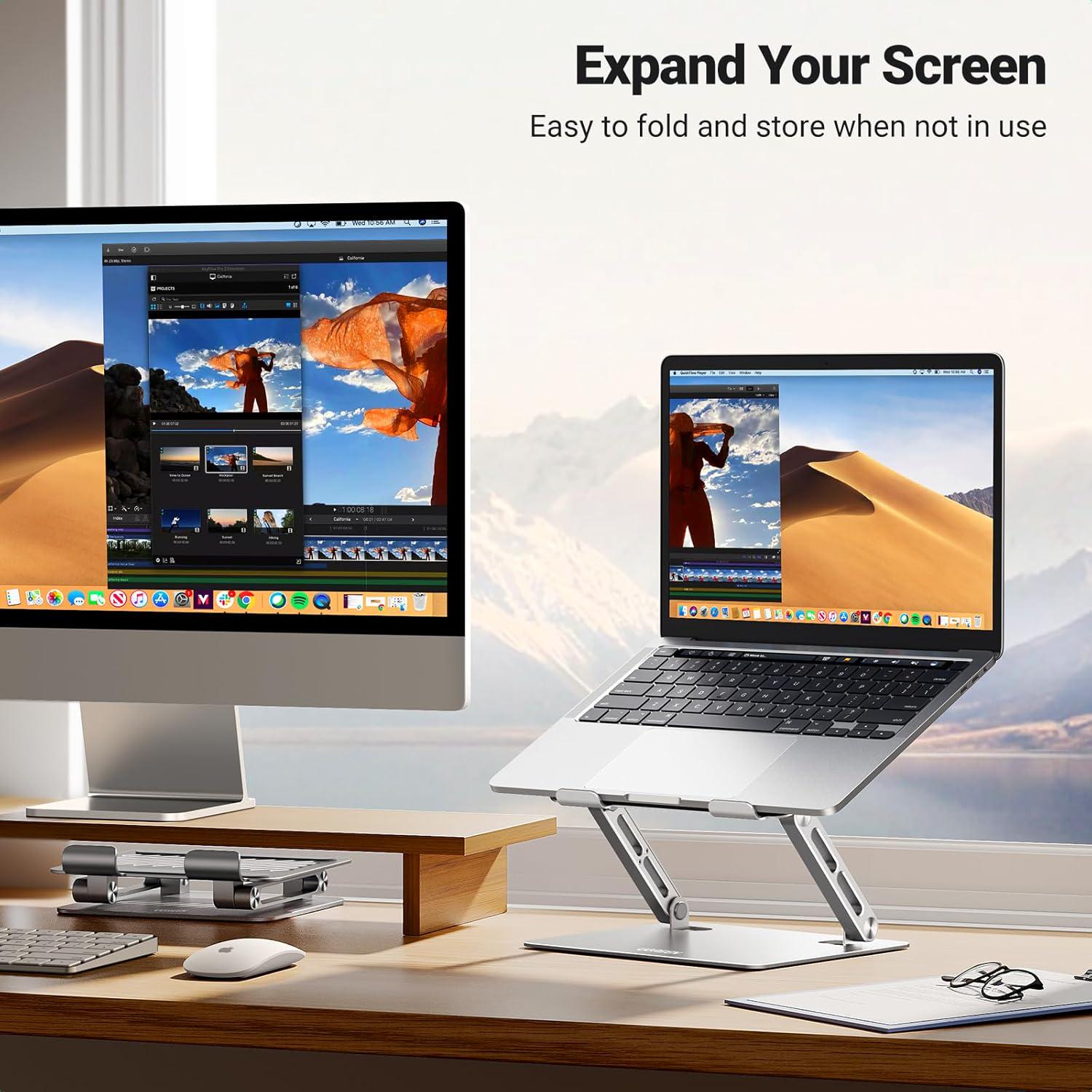 Підставка для ноутбука Ugreen 11-17.3" алюмінієва Сріблястий (45416) - фото 6 Підставка для ноутбука Ugreen 11-17.3" алюмінієва Сріблястий (45416) - фото 6