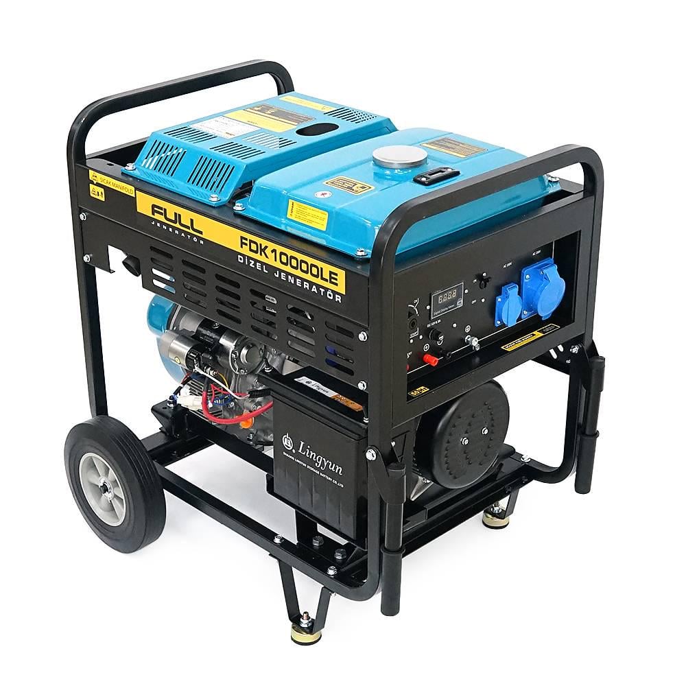 Генератор дизельний FULL FDK10000LE 1-фазний 230V 50Hz 9,4kVA/7,5kW бак 12,5 л 700х510х620 мм 124 кг (38702)