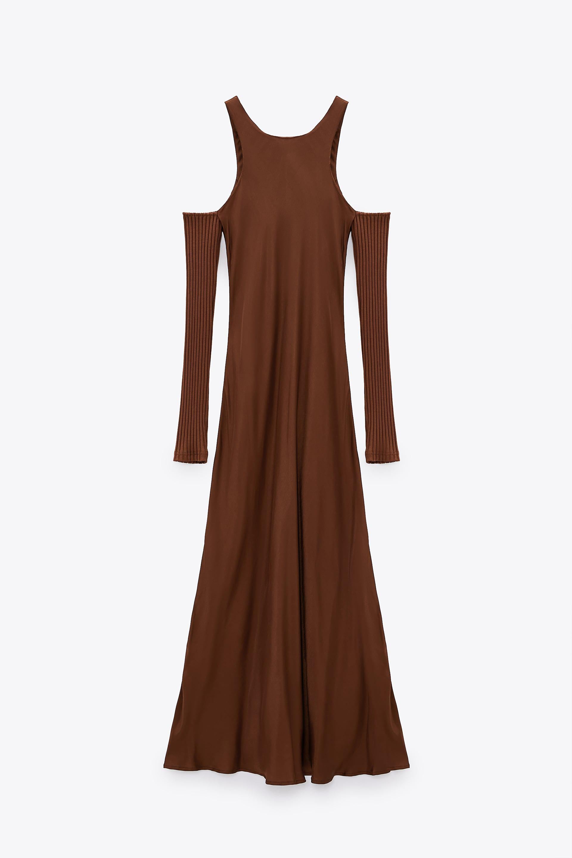 Платье Zara XS Коричневый (8778308700)