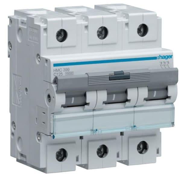 Автоматический выключатель Hager 80A 10kA 3 полюса тип C HLF380S (11250)
