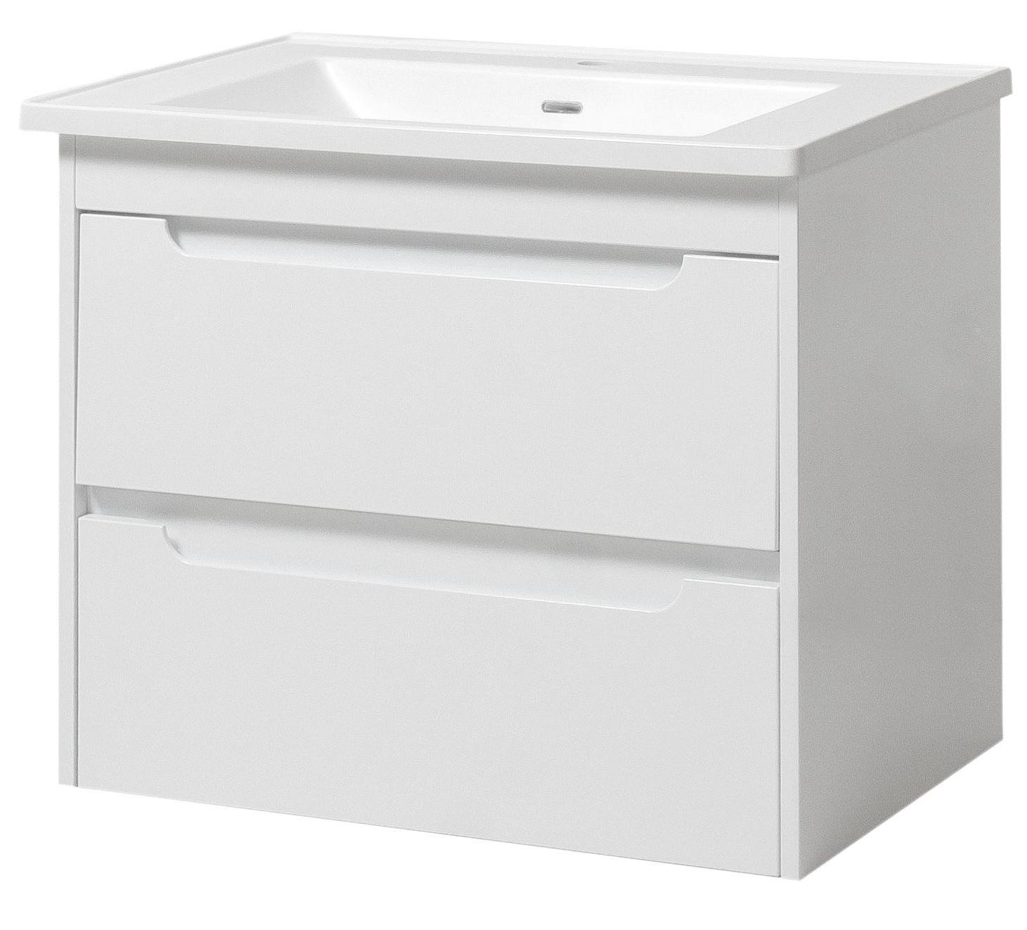 Тумба ЮВВИС Valencia ТП-2 Д 60 см с умывальником Канте из искусственного камня White (14866512)