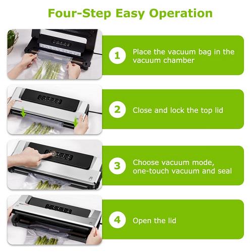 Вакуумний пакувальник 4 режими/шланг для вакуумування контейнерів/пакети 5 шт. Сріблястий - фото 7 Вакуумний пакувальник 4 режими/шланг для вакуумування контейнерів/пакети 5 шт. Сріблястий - фото 7