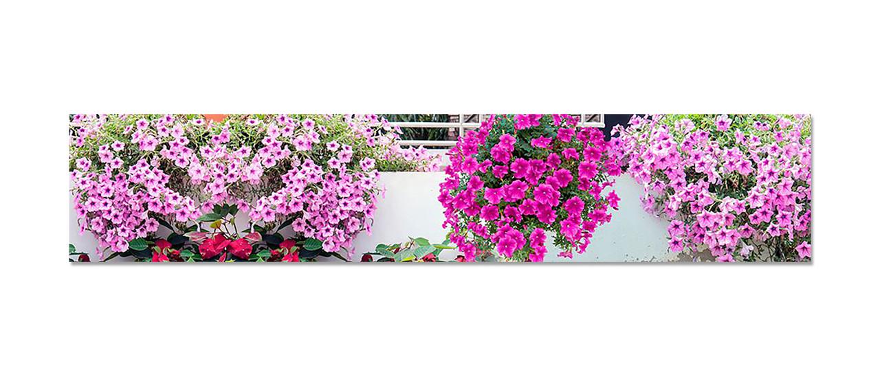 Фартук кухонный Петуньи фиолетовые вьющиеся 60х300 см Фиолетовый