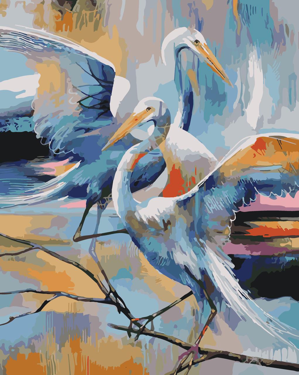 Картина по номерам Идейка Грациозные журавли 40x50 см (skl-КНО4044)