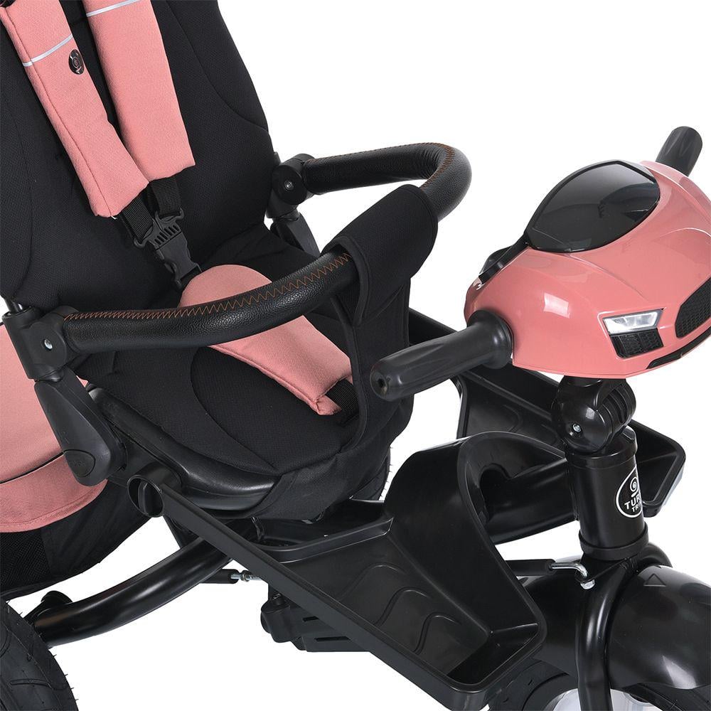 Дитячий велосипед триколісний Turbo Trike MT 1007 гумові колеса Рожевий (294255411) - фото 7