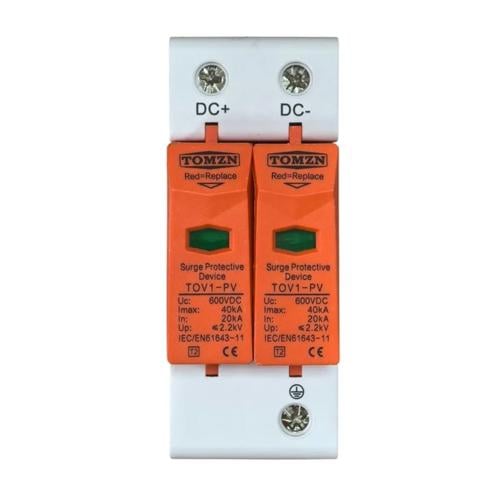Пристрій захисту для сонячних електростанцій TOMZN TOV1-PV 2P DC Тип 2 600V 40 кА (36274016) Пристрій захисту для сонячних електростанцій TOMZN TOV1-PV 2P DC Тип 2 600V 40 кА (36274016)