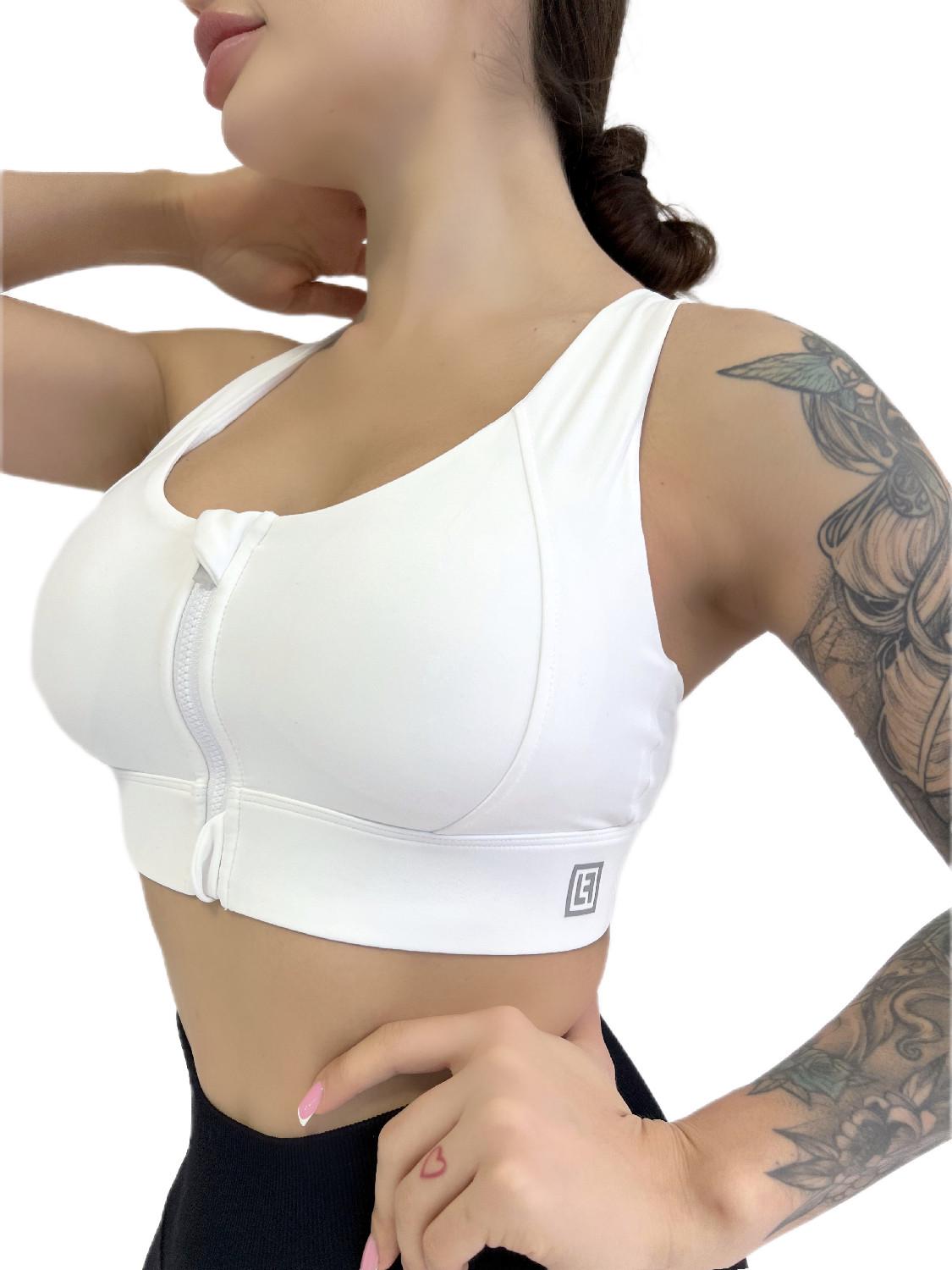 Топ спортивный для фитнеса LILAFIT Пуш ап с молнией L Белый (LFB000023) Топ спортивный для фитнеса LILAFIT Пуш ап с молнией L Белый (LFB000023)