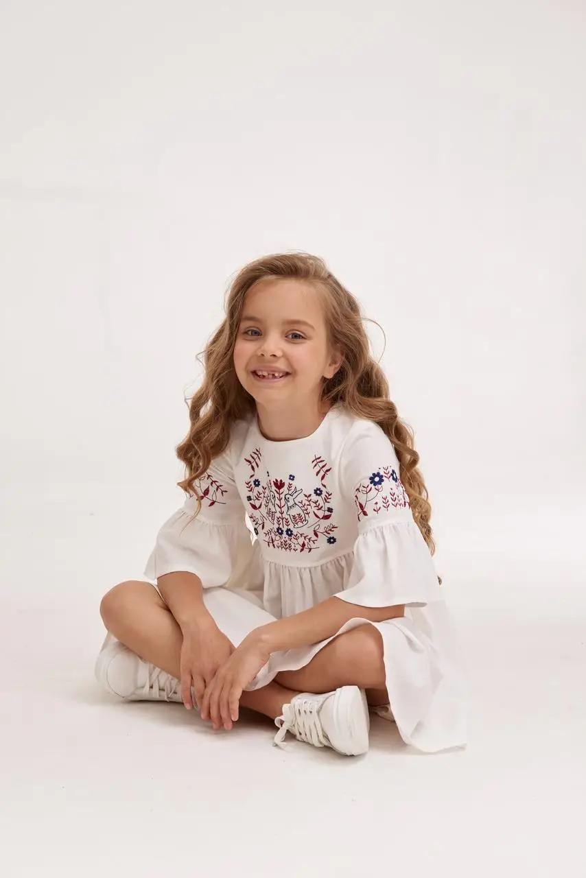 Сукня вишиванка Зайчик 128 см Білий - фото 7