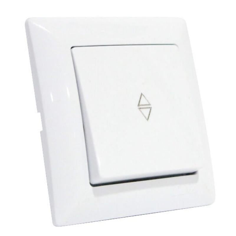 Переключатель одноклавишный HOROZ ELECTRIC Tina 112-005-0005-010 проходной пластик IP20 Белый (29176859)