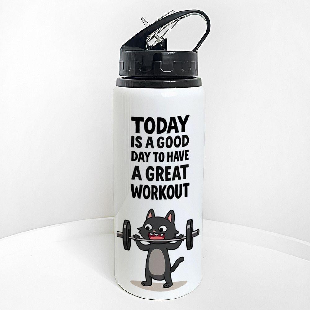 Бутылка для воды с трубочкой Presentville Today is a good day to have a great workout 600 мл (PLV_25A043) Бутылка для воды с трубочкой Presentville Today is a good day to have a great workout 600 мл (PLV_25A043)