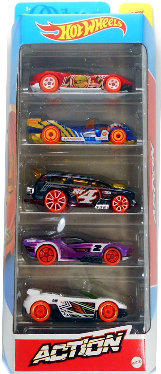Набір з 5-ти базових машинок Hot Wheels серії Action 2021
