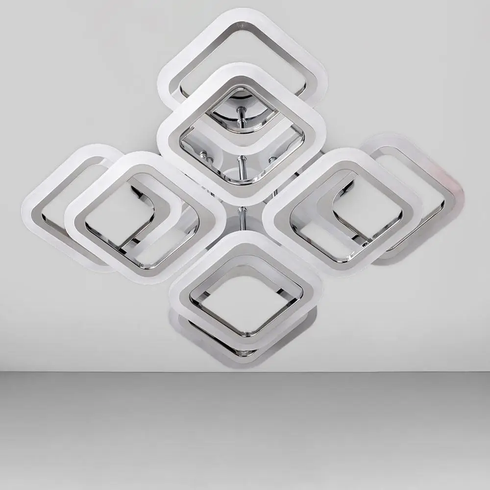 Люстра светодиодная Svet SL-5342/4+4C CR DIMMER 144W с пультом Хром