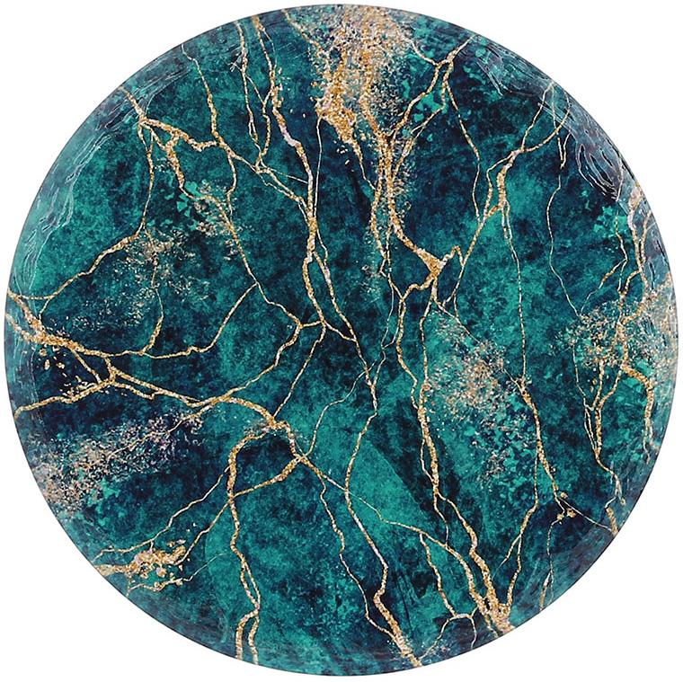 Підставка під гаряче керамічна Golden Green Marble на пробковій основі Ø16 см (BD-858-705)