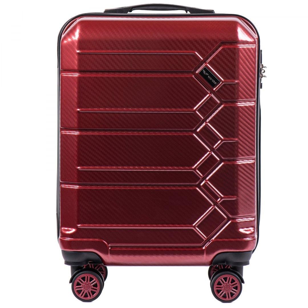 Чемодан Wings PC185 поликарбонат маленький ручная кладь 35 л Бордовый