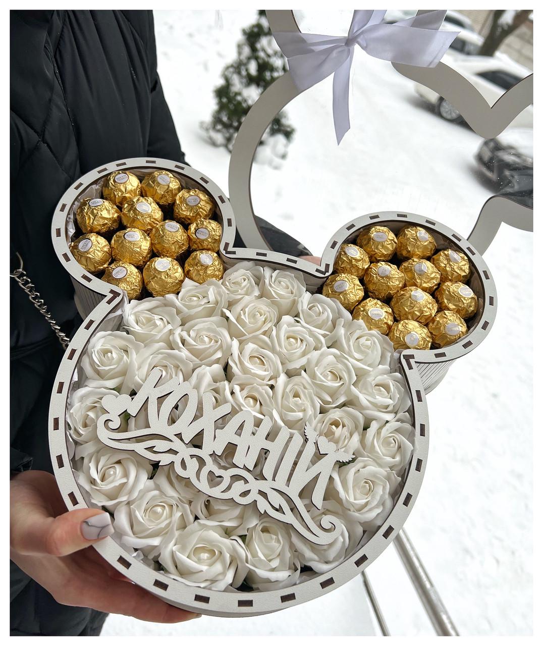 Подарунковий бокс Love is на день Святого Валентина з солодощами (2047253448) - фото 4