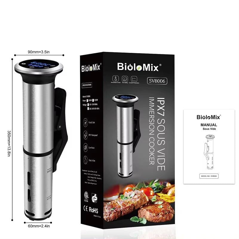 Апарат Су-від BioloMix Sous Vide SV-8006 Чорний (2335) - фото 7 Апарат Су-від BioloMix Sous Vide SV-8006 Чорний (2335) - фото 7