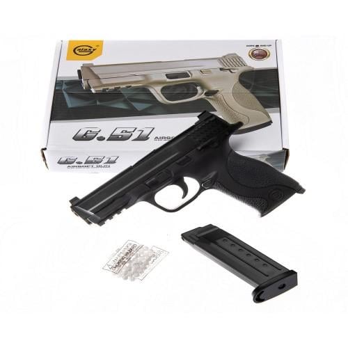 Пистолет игрушечный Galaxy Smith&Wesson M&P пульки Черный (G51) Пистолет игрушечный Galaxy Smith&Wesson M&P пульки Черный (G51)