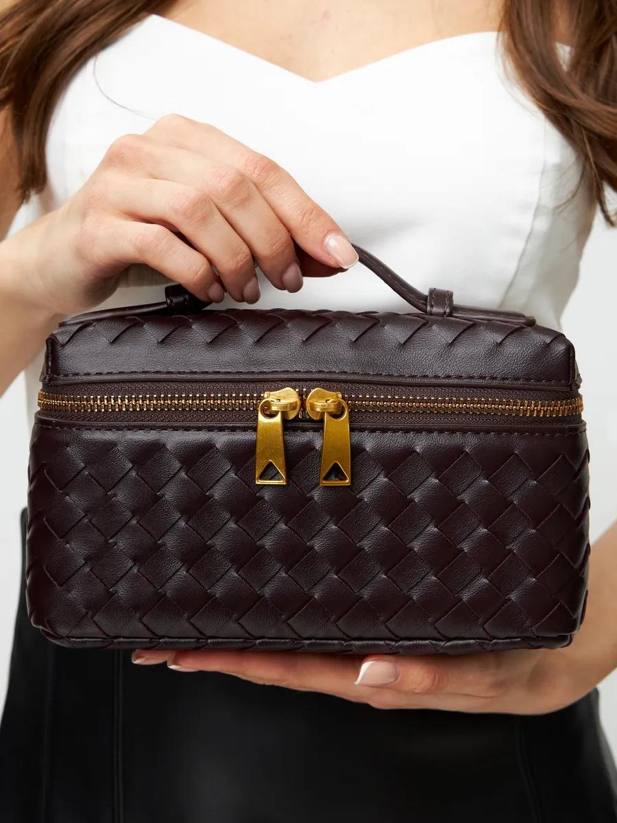 Женская сумка-косметичка Vanity Bag В2005 кросс-боди Темно-коричневый (27484570) - фото 2 Женская сумка-косметичка Vanity Bag В2005 кросс-боди Темно-коричневый (27484570) - фото 2