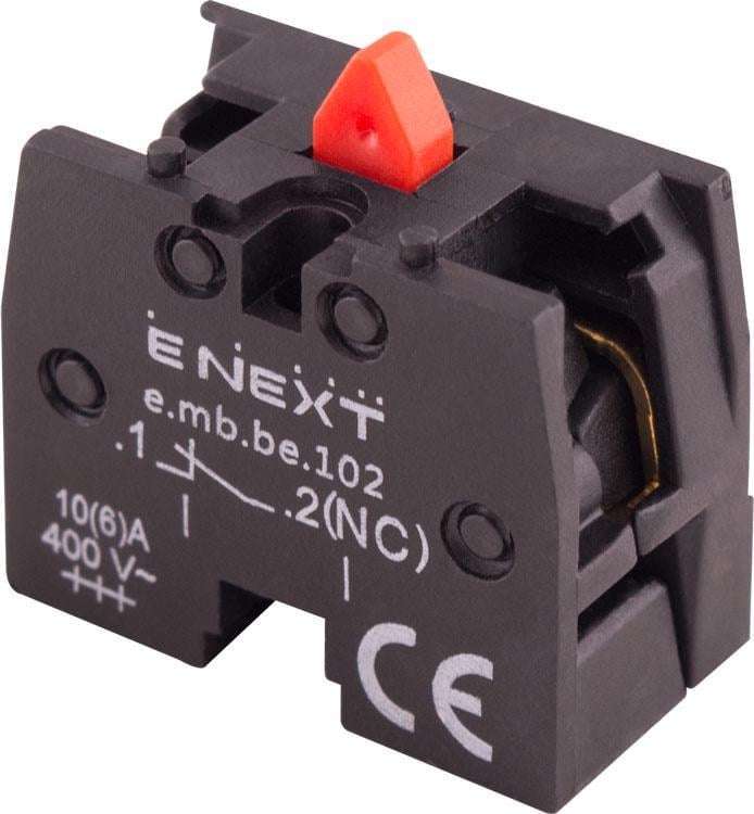 Контактний блок E.NEXT e.mb.be102 1NC 6A 240V AC/DC для кнопок, перемикачів MB (p0810143)