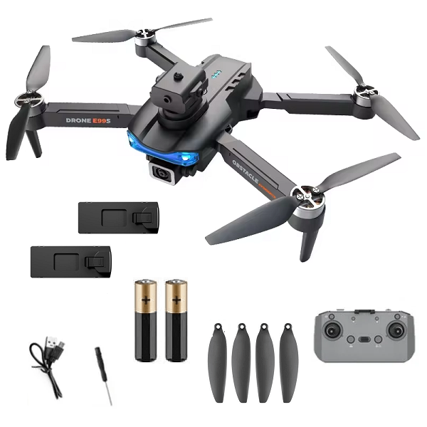 Квадрокоптер RC E99s Pro 4K і HD камери БК мотори 2акб Black (d434)