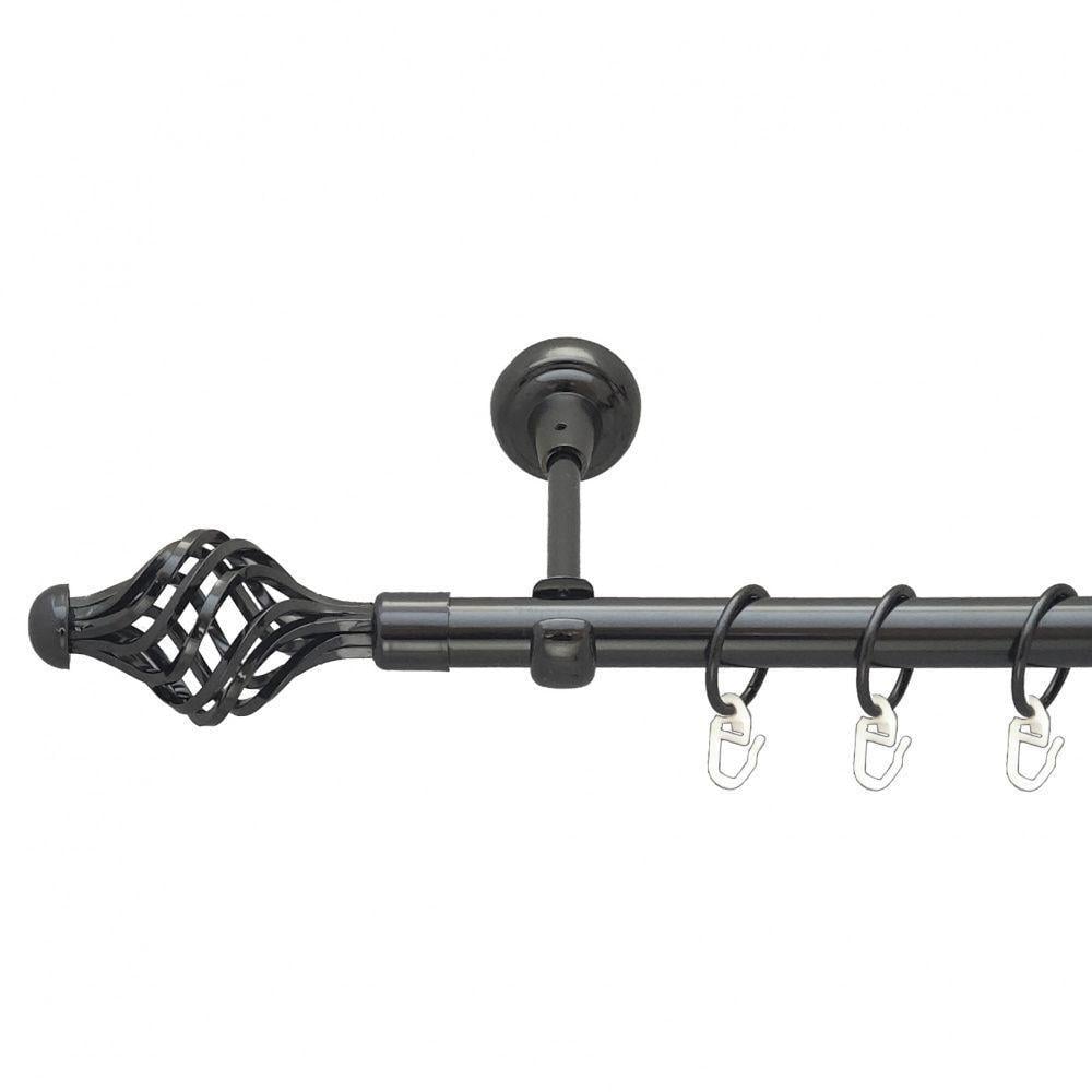 Карниз для штор Orvit Арезо однорядный гладкий 19 мм 160 см Оникс (00-00014777)