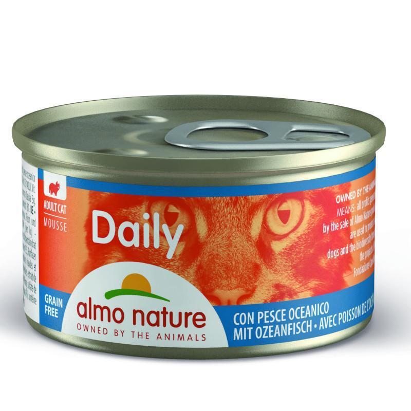 Консервированный корм Almo Nature Daily Menu Cat Мусс с океанической рыбой для кошек 85 гр.