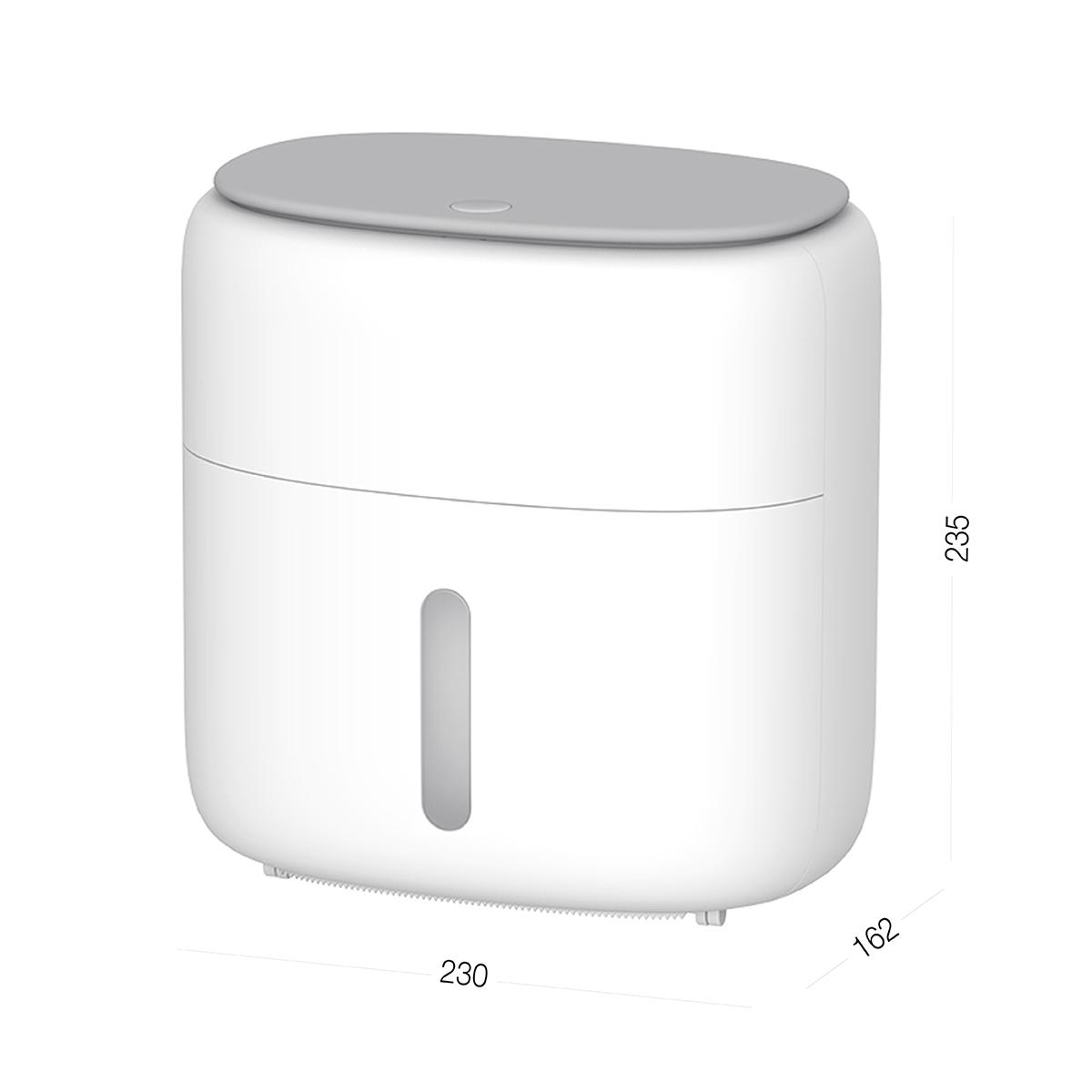 Держатель для туалетной бумаги MVM BP-44 white/gray с крышкой Серый (224810) - фото 2 Держатель для туалетной бумаги MVM BP-44 white/gray с крышкой Серый (224810) - фото 2