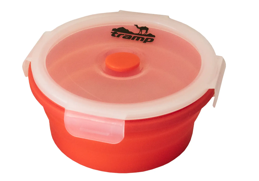 Контейнер туристический Tramp UTRC-088 550 мл складной силиконовый с крышкой-защелкой Оранжевый (50001045)