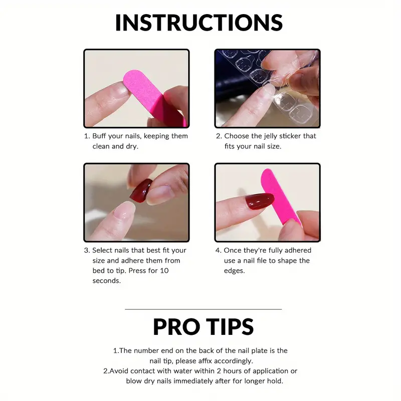 Ногти накладные Мини сердечки квадрат средней длины с клеевыми стиками 24 шт. Белый с черным (3000003750) - фото 9 Ногти накладные Мини сердечки квадрат средней длины с клеевыми стиками 24 шт. Белый с черным (3000003750) - фото 9