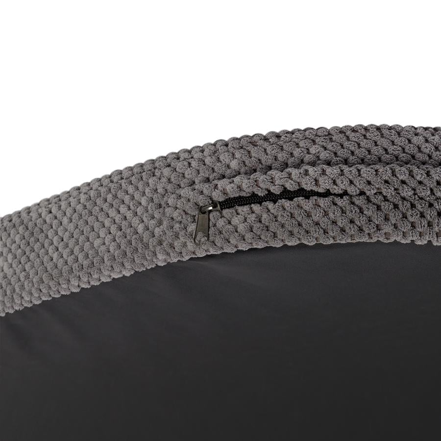 Лежанка для собак Waudog Relax Доріс зі знімним чохлом велюр М 80x55 см Grey (131111) - фото 5