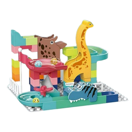 Конструктор игровой дино-парк горки и шарики 62 эл. (8001)