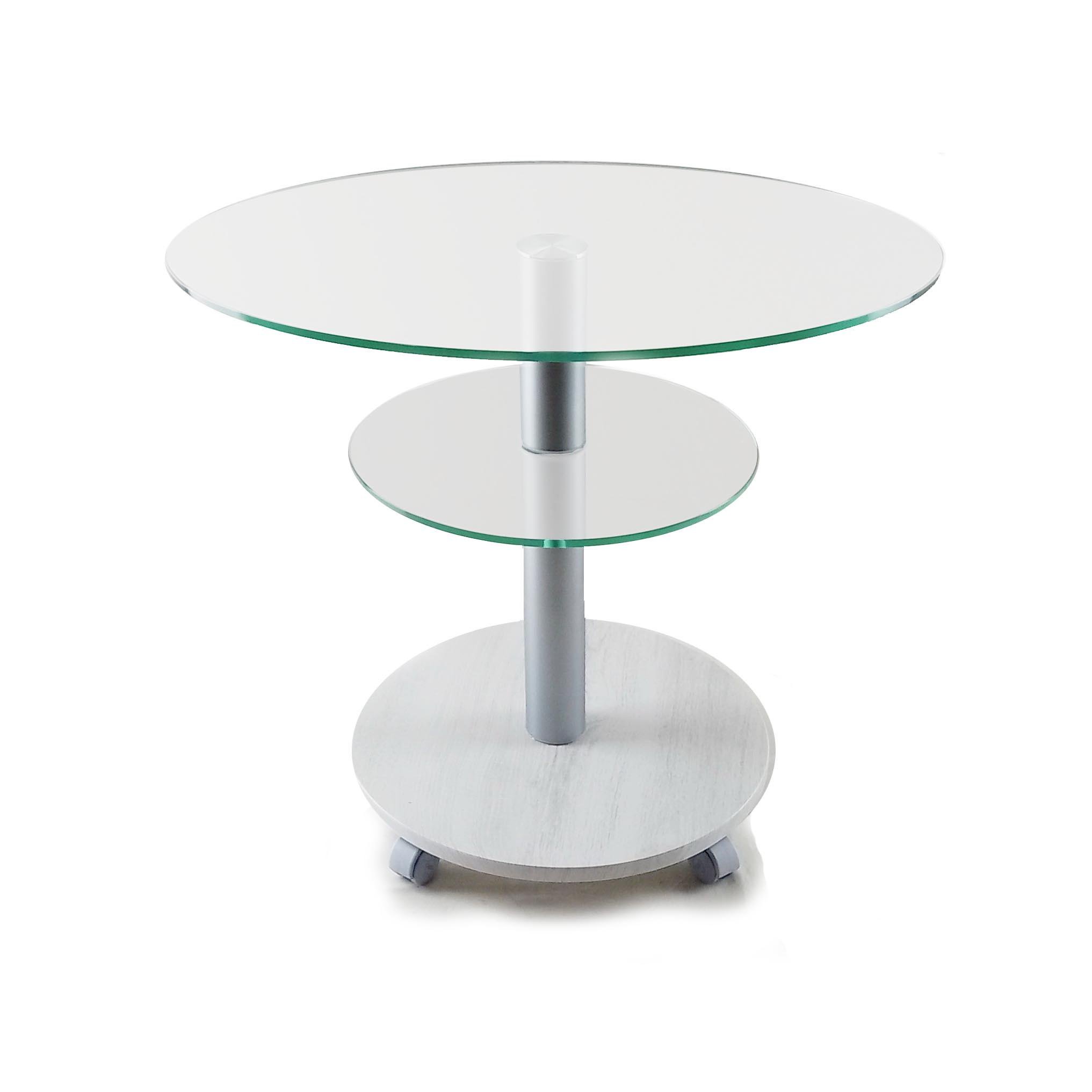 Стол журнальный стеклянный Commus Bravo Light O satin-sosnak-alm60 Белый/Хром (444820247) Стол журнальный стеклянный Commus Bravo Light O satin-sosnak-alm60 Белый/Хром (444820247)