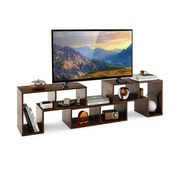 Тумба под телевизор Costway Kotek с полками Коричневый (5037) Тумба под телевизор Costway Kotek с полками Коричневый (5037)