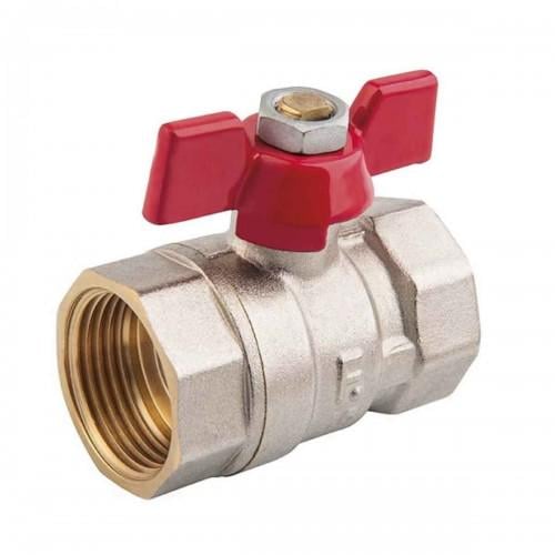 Кран шаровой Ferro Standard KMS31W 1" ВВ бабочка (247571)