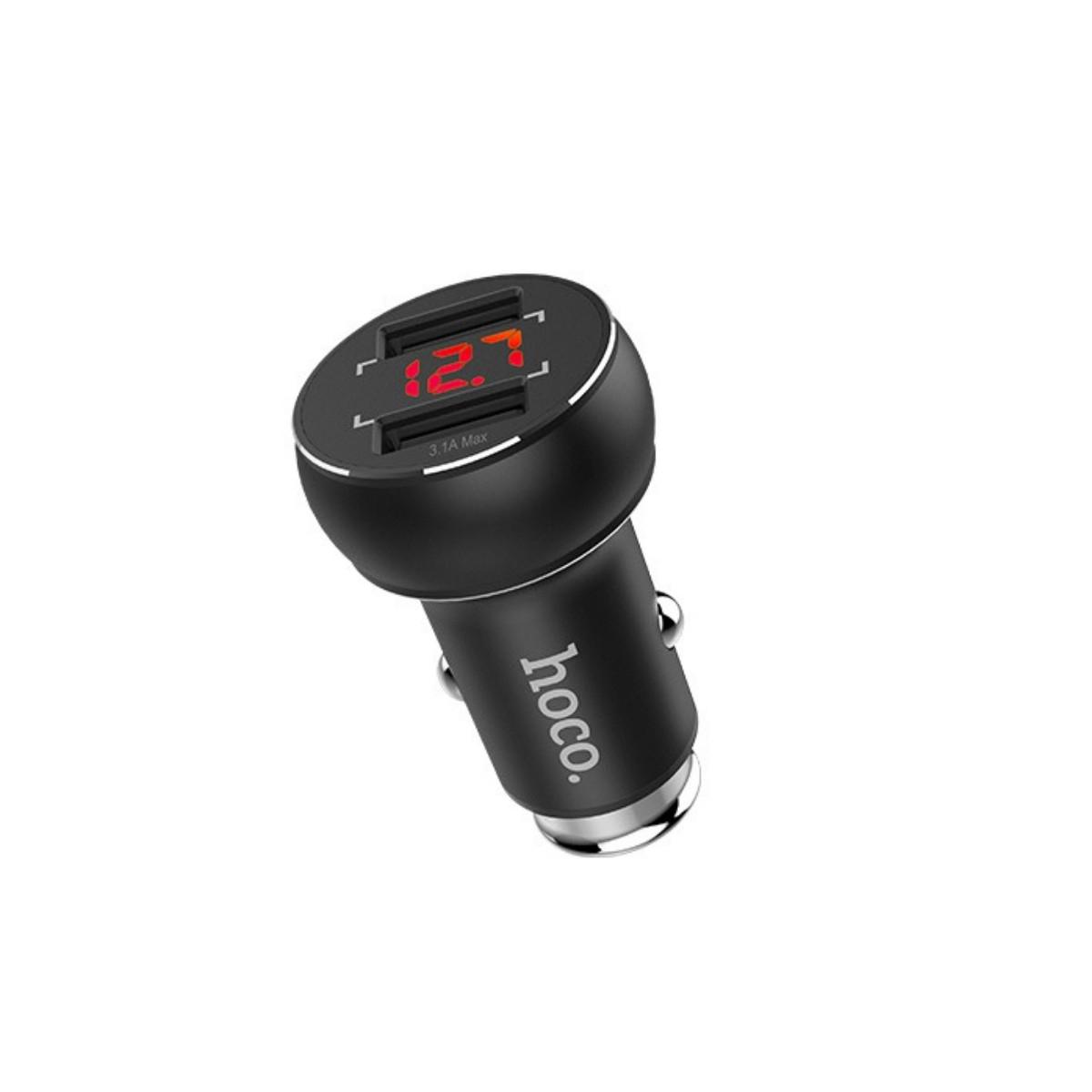 Автомобильное зарядное устройство Hoco Z22 Double USB port car charger with digital display 2USB 3,1 A Black Автомобильное зарядное устройство Hoco Z22 Double USB port car charger with digital display 2USB 3,1 A Black