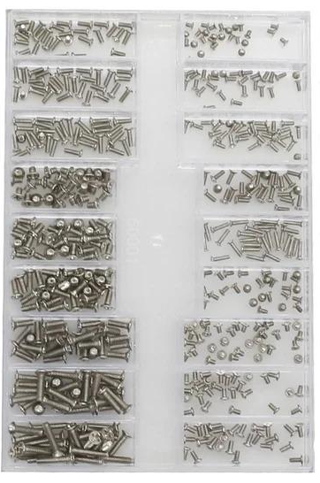 Набір гвинтів для ноутбука M2/M2,5/M3 18 типів 500 шт. (697845) Набір гвинтів для ноутбука M2/M2,5/M3 18 типів 500 шт. (697845)