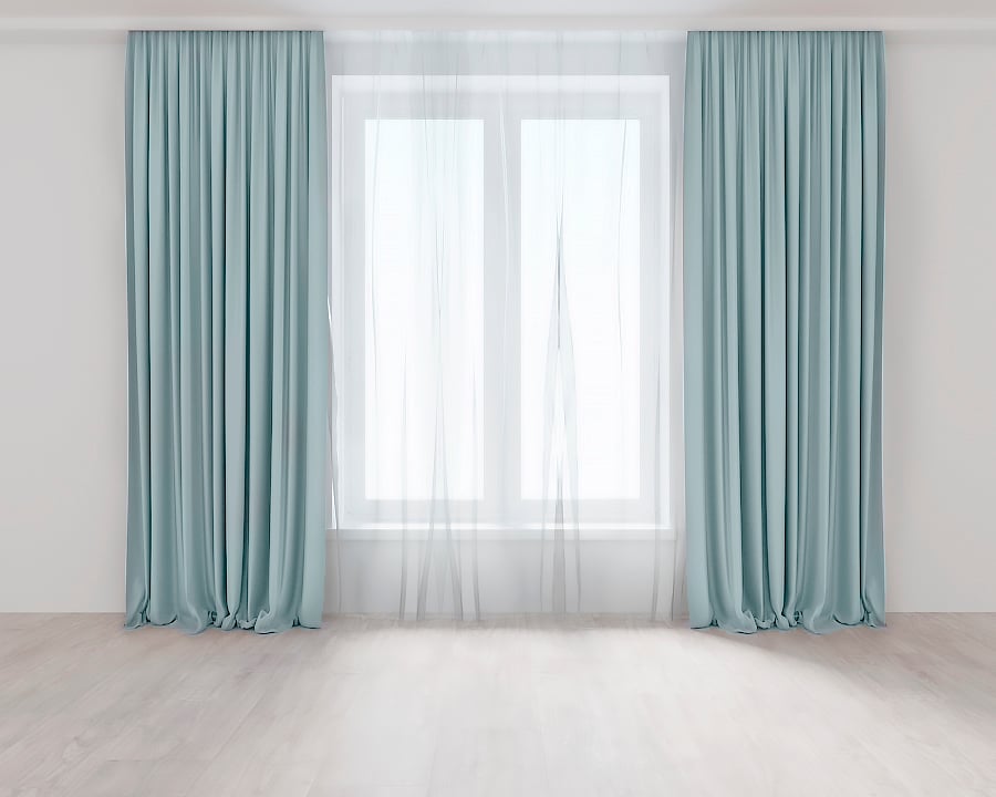 Комплект штор Lux Portiery микровелюр 150x265 см 2 шт. Пастельно-бирюзовый (AV89818)